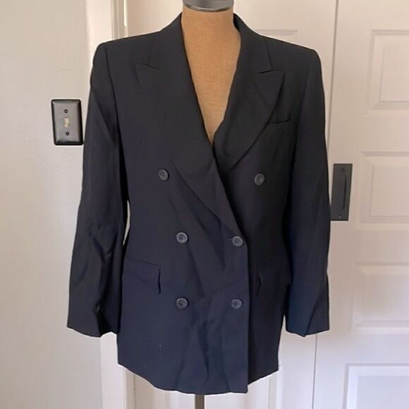 Jones New York classic dark navy blue wool blazer - Picture 1 of 7